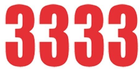 Stick On Race Number Red 3 X 4